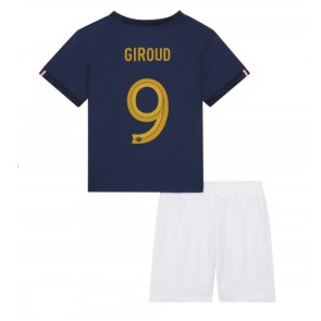 Lacne Dětský Futbalové dres Francúzsko Olivier Giroud #9 MS 2022 Krátky Rukáv - Domáci (+ trenírky)